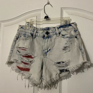 ✨American flag jean shorts